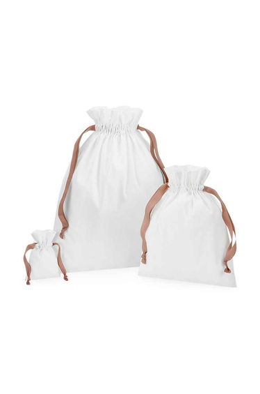 Westford Mill Ribbon Cotton Drawstring - Soft White/Light Grey