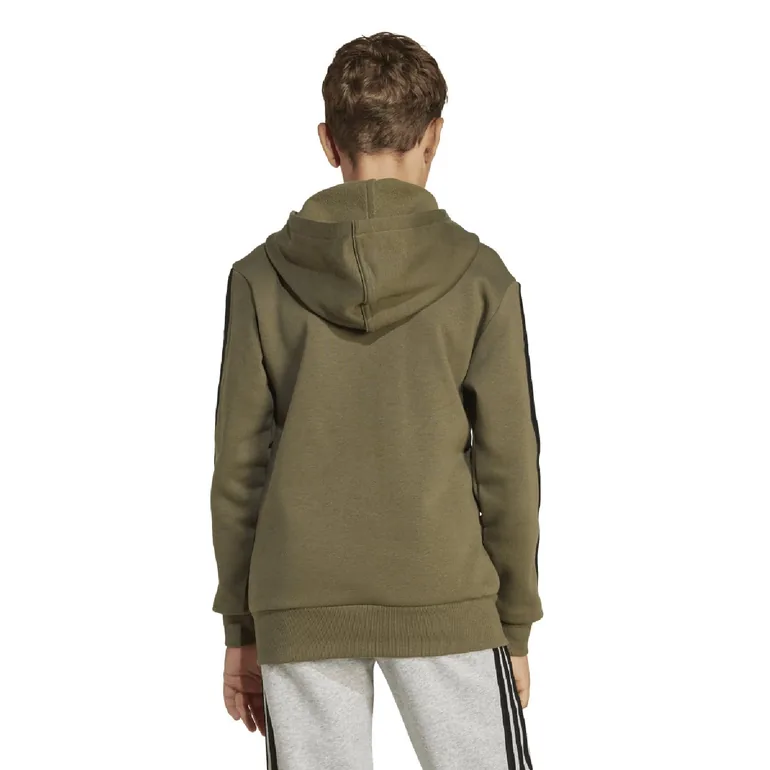 Boy's adidas Junior Essentials Full-Zip Hoodie in Green - 1