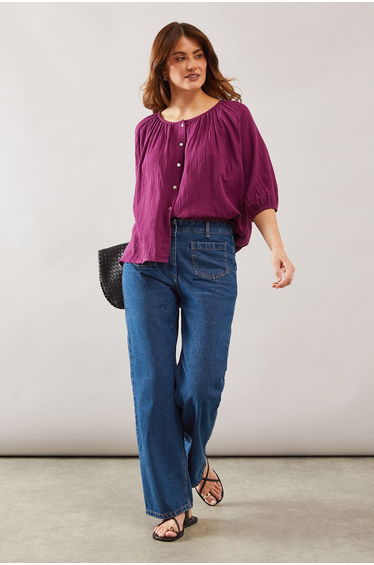 Textured Button Shirt