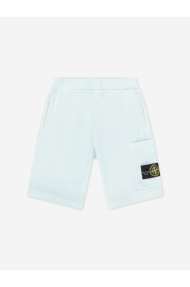 Stone Island Boys Logo Pocket Shorts in Blue