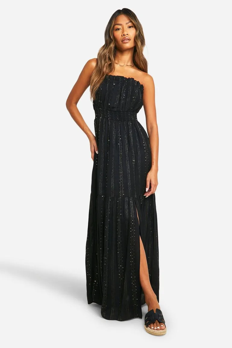 black dress hitting the floor Hit The City Maxi Dress Black main image 0