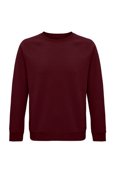 SOLS Unisex Adult Space Organic Raglan Sweatshirt - Burgundy