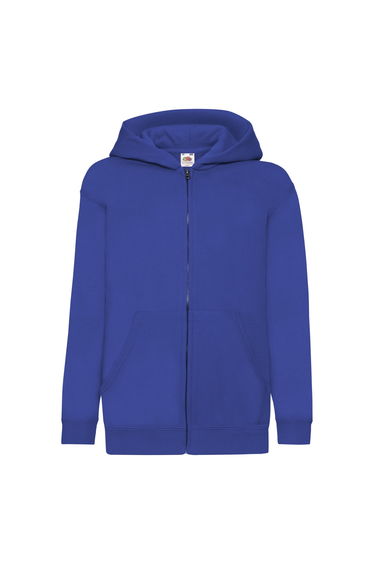 Fruit Of The Loom Childrens/Kids Unisex Hooded Sweatshirt Jacket - Royal