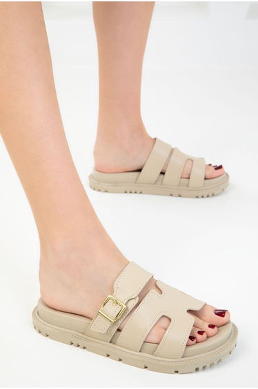 Beige Women Slippers