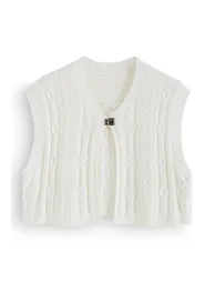 Endearing Braid Texture Vest in White - 4