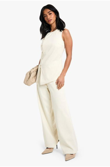 Petite Cord Waistcoat - ivory