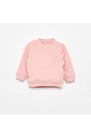 Long-sleeved sweatshirt with print PINK