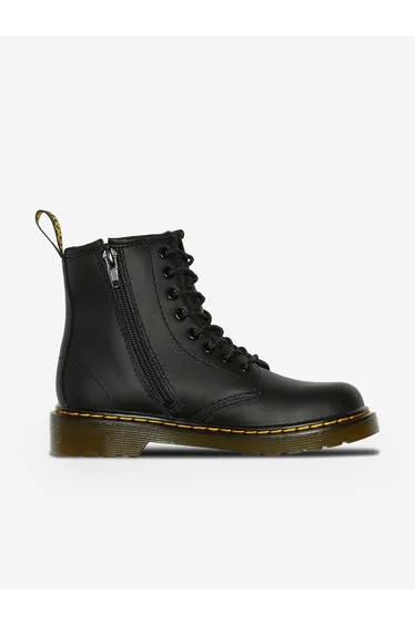 Dr Martens Kids 1460 Softy T Leather Lace Up Boots in Black