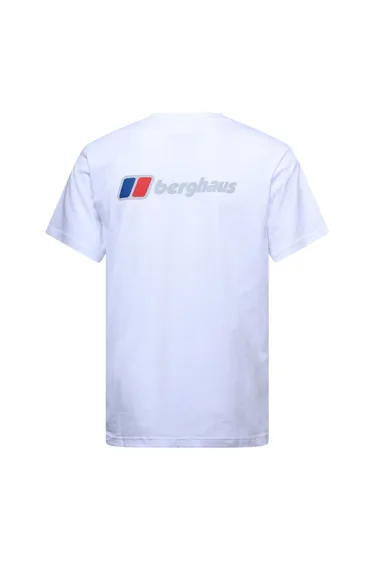 تيشيرت بيرغوس أبيض بأكمام متوسطة الطول