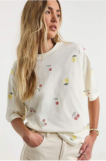 Fruit Embroidered T-Shirt