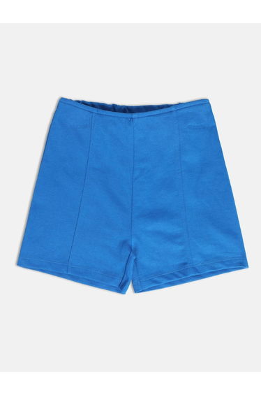 Girls Cotton Plain Casual Shorts