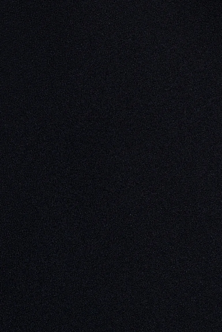 فستان ماكسي بأكمام بطيات بياقة V بظهر منسدل - أسود - 4