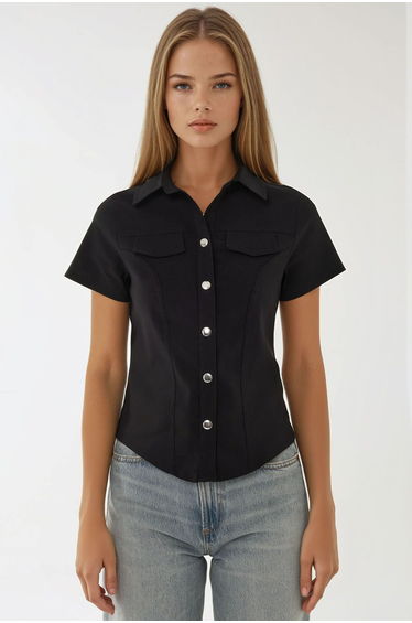 Regular Fit Short Sleeve Buttoned Shirt