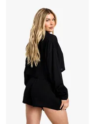 Beachwear Essentials Cropped Long Sleeve Shirt - 1