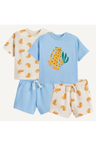 Pack of 2 T-Shirt/Shorts Outfits To Mix and Match