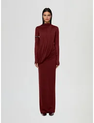 Diapason Asymmetric Ruched Maxi Dress