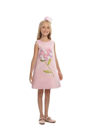 Dress & Fleur Girls Flower Occasion Dress in Pink