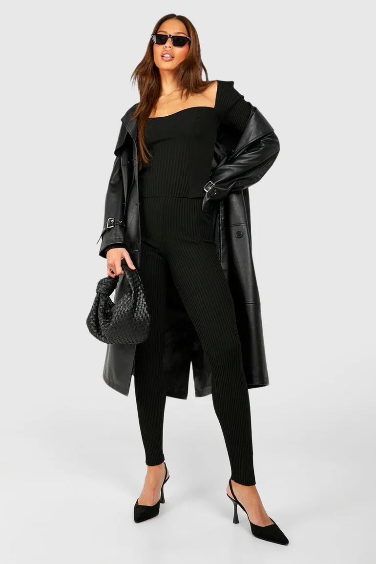 Tall Sweetheart Rib Knit Fitted Top