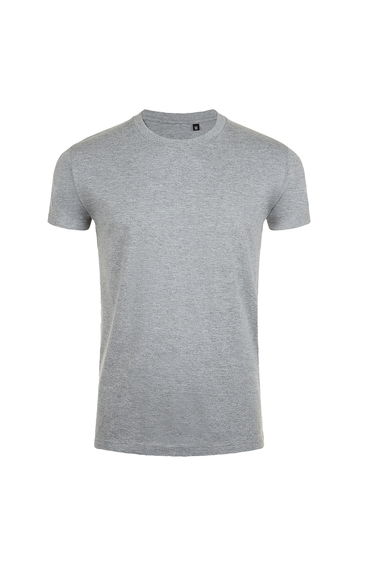 SOLS Mens Imperial Slim Fit Short Sleeve T-Shirt - Grey Marl