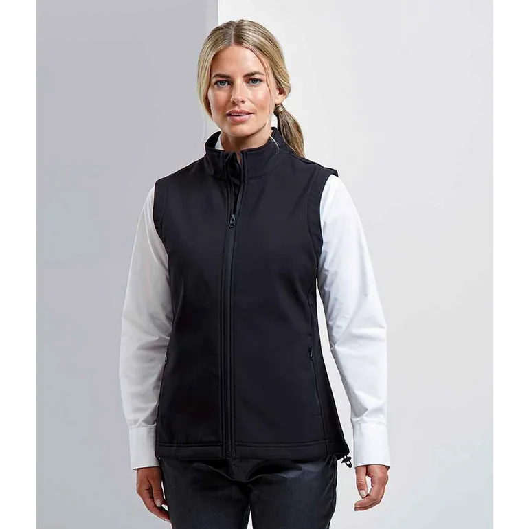 Premier Womens/Ladies Windchecker Gilet - Black