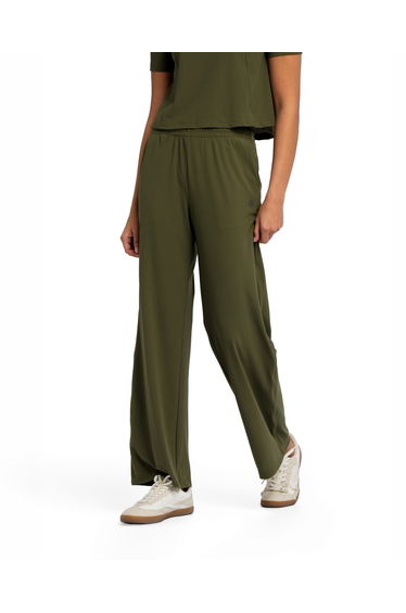 Active Wide Leg Pants - IVY GREEN