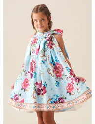 Amelia Print Bow Swing Dress - Multi - 3