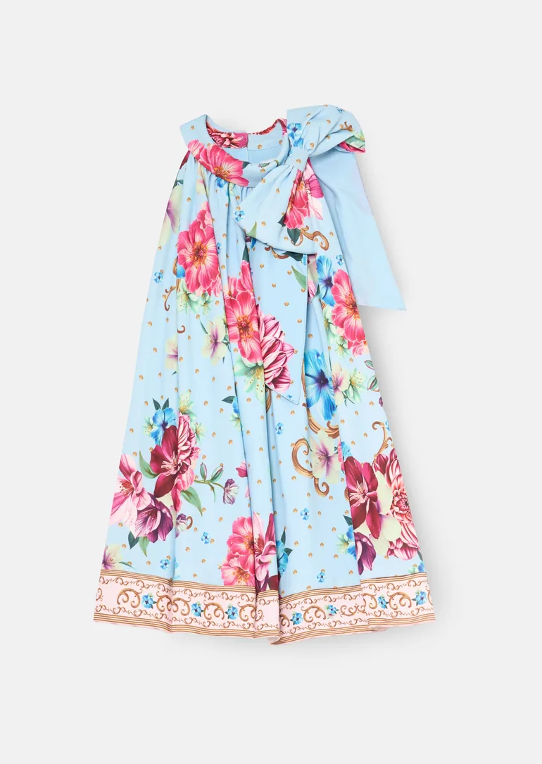 Amelia Print Bow Swing Dress - Multi - 4
