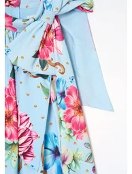 Amelia Print Bow Swing Dress - Multi - 6