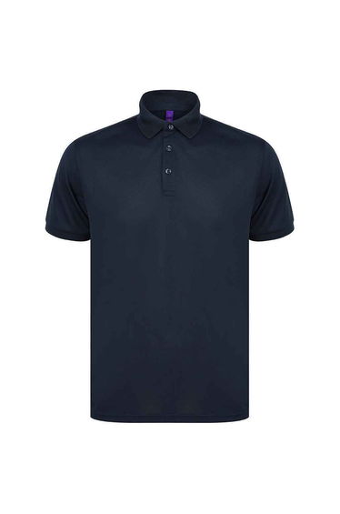 Henbury Mens Piqu Polo Shirt - Navy