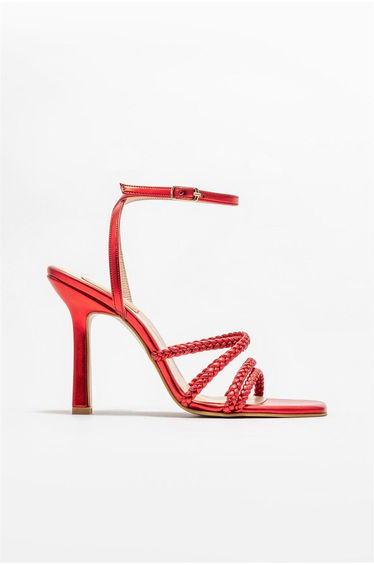Red Women's Heeled Sandals