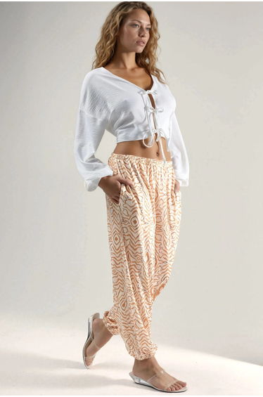 Zebra Print Low Waist Jogger Pants