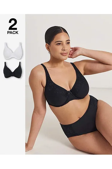 2 Pack Sarah Wired Full Cup Bras
