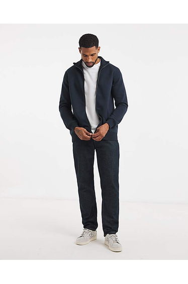 Full Zip Funnel Neck Sweatshirt Long