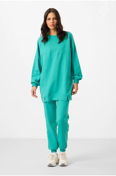 TOMMY Oversized Fleece Sweatshirt And Pants Set
