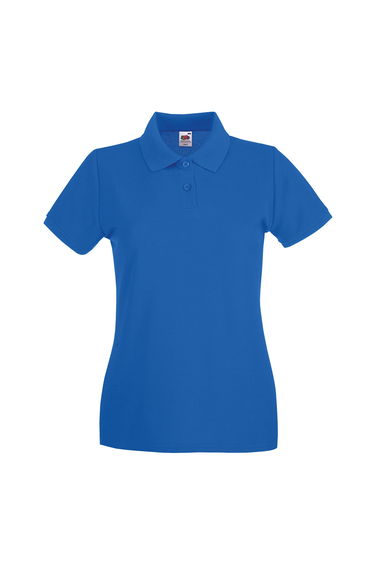 Fruit of the Loom Womens/Ladies Premium Cotton Pique Lady Fit Polo Shirt - Royal Blue