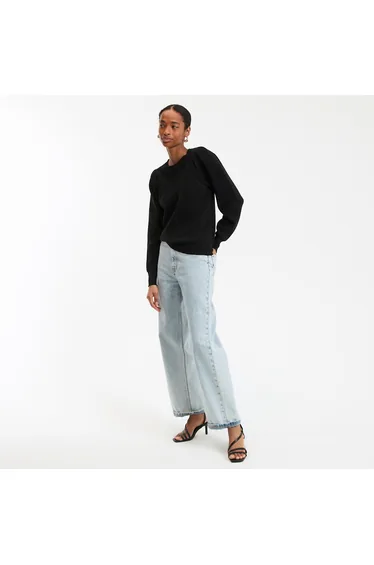 Crew Neck Jumper/Sweater in Fine Knit