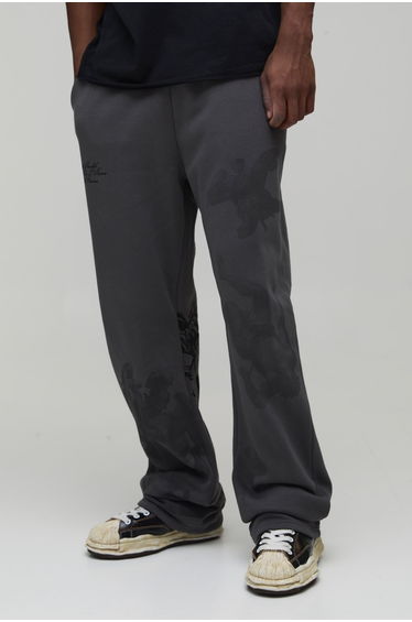 Tall Relaxed Fit Renaissance Print Joggers - charcoal