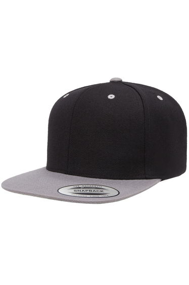 Flexfit Unisex Two Tone Classic Snapback Cap - Black/Silver