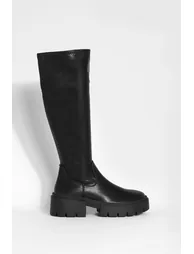 Chunky Knee High Boots - black - 1