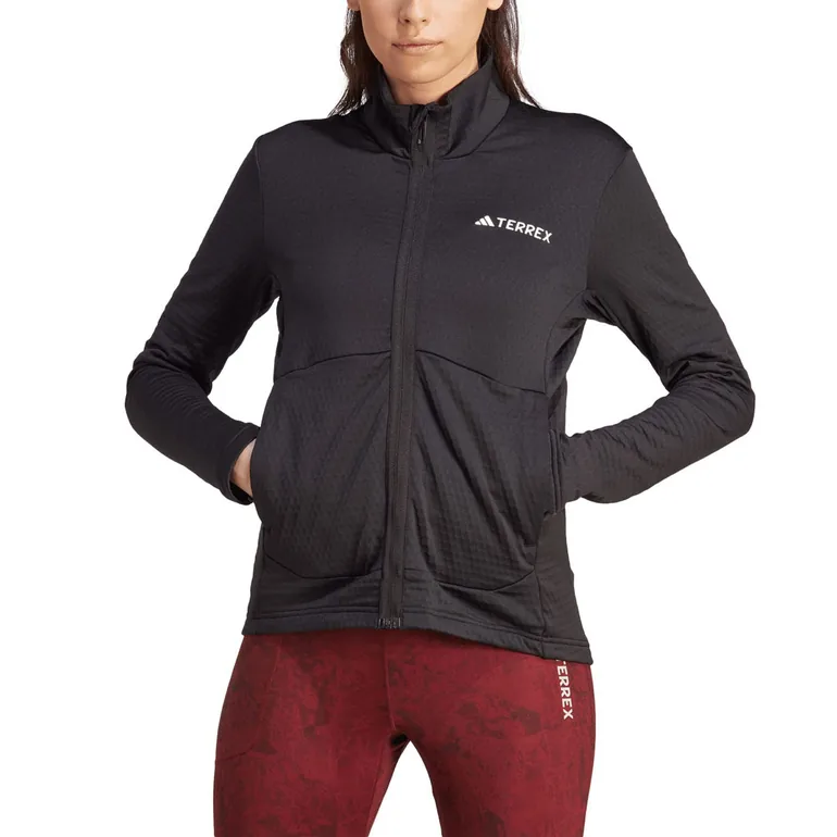 Women's adidas Terrex Multi Light Fleece Full-Zip Jacket in Black - 4