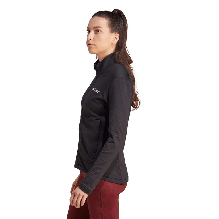 Women's adidas Terrex Multi Light Fleece Full-Zip Jacket in Black - 5