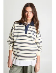 سويتشيرت بوهو متعدد الالوان بأكمام طويلة