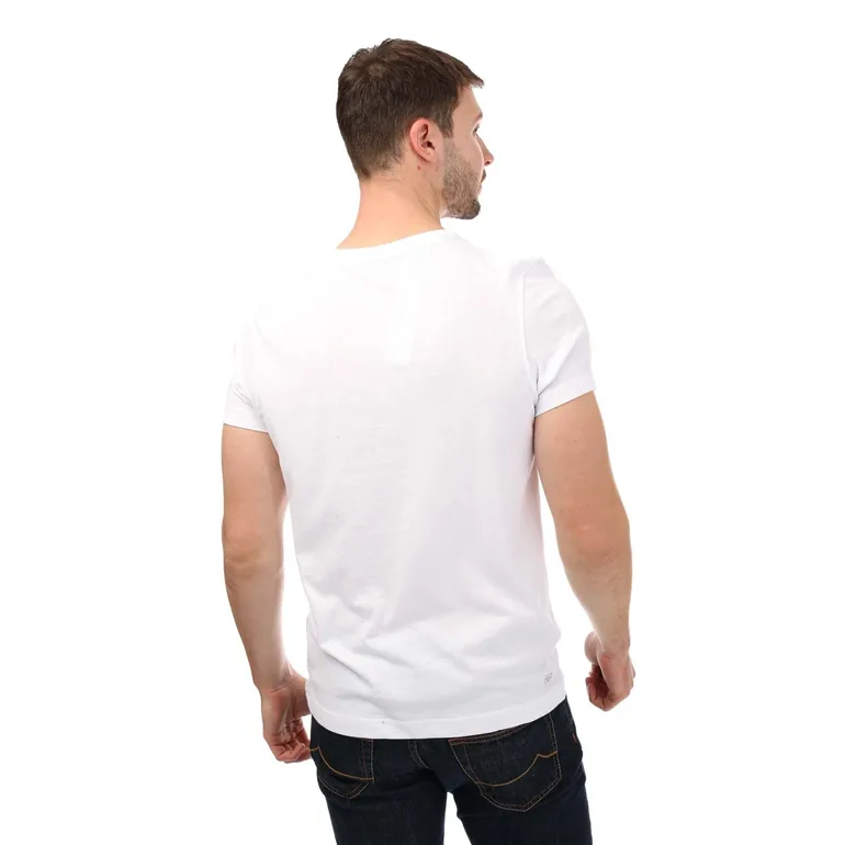Men's Lacoste SPORT 3D Print Crocodile Jersey T-Shirt in White - 1