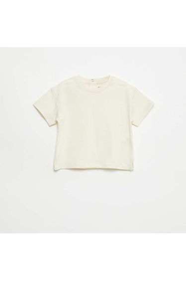 Sleeveless Plain T-shirt ECRU
