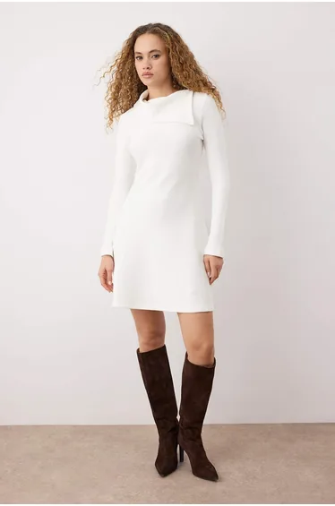 Ecru Midi Knit Dress