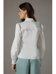 قميص كوست فاشن أبيض بأكمام طويلة - 2