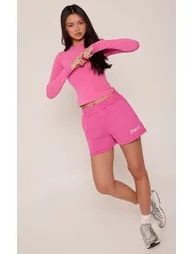 Hot Pink PLT Sport Cotton Fleece Sweat Shorts