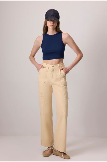 100% COTTON RIBBED BASIC KNITTED UNDERSHIRT