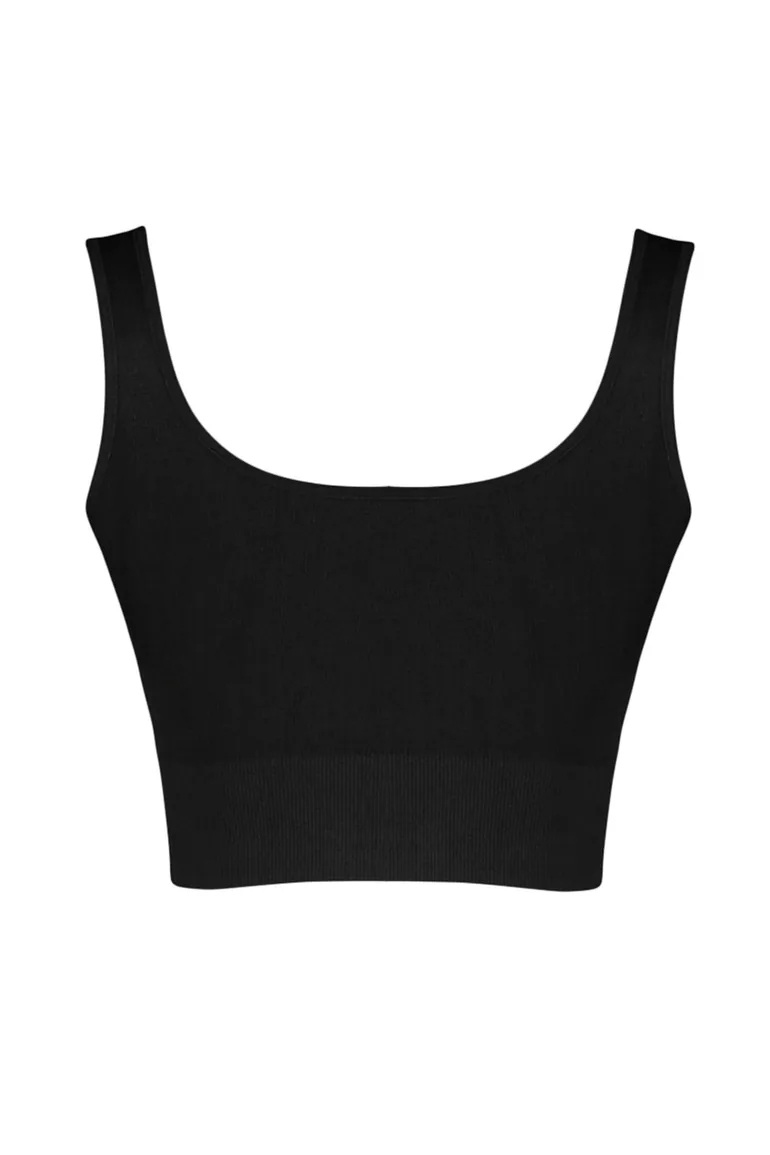 Sports Bra - Black - Plain - 7