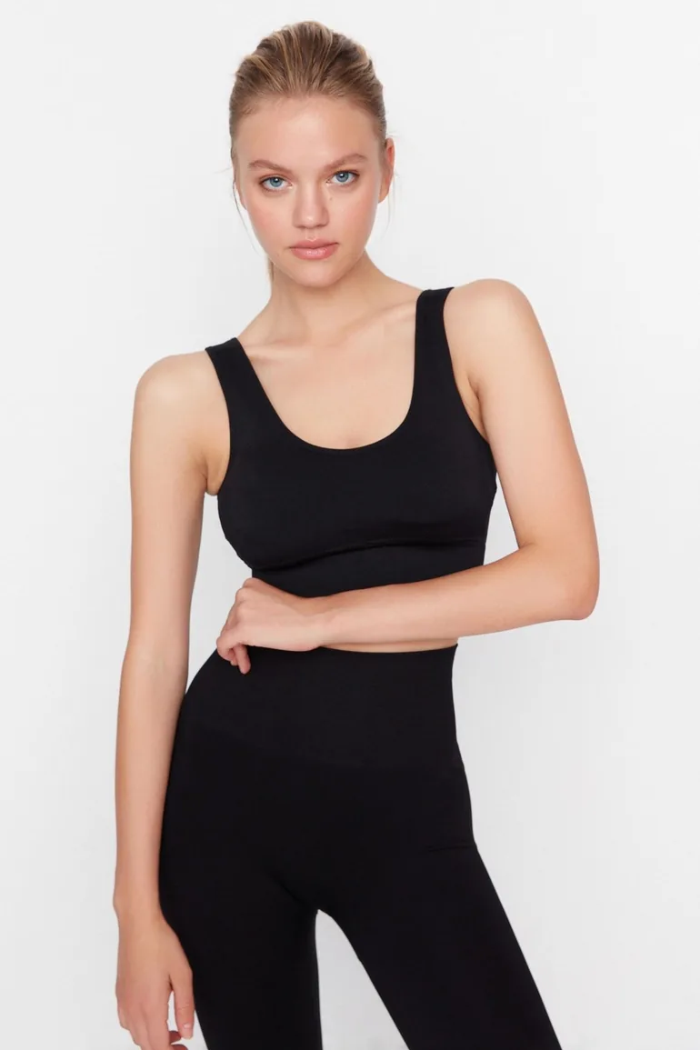 Sports Bra - Black - Plain - 2